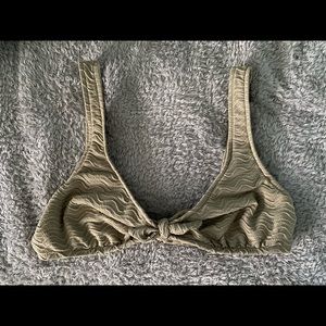 Sage Green Tie Up Bikini Top